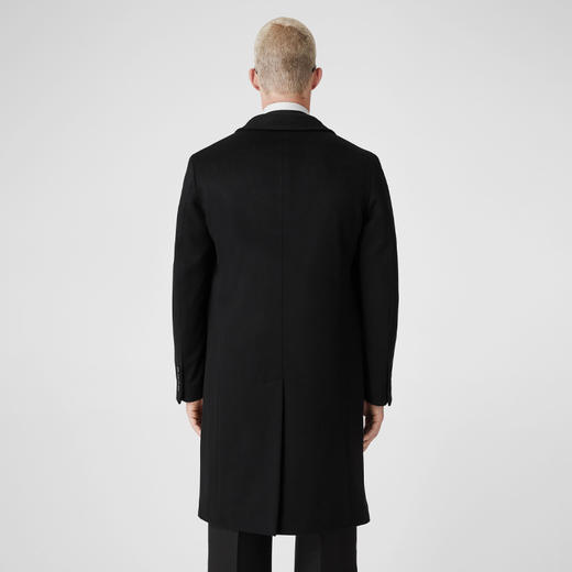 BURBERRY 巴宝莉 男士羊毛羊绒精裁大衣 黑色 8058260 A1189 商品图2
