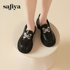 Safiya/索菲娅2023秋冬新品 甜酷蝴蝶复古圆头JK厚底粗跟乐福鞋SF33112041 商品缩略图0
