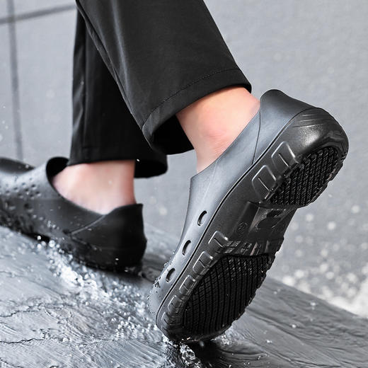 2023新款专业厨师防滑鞋超轻鞋底劳保鞋男女工作鞋铝头超轻款 商品图4