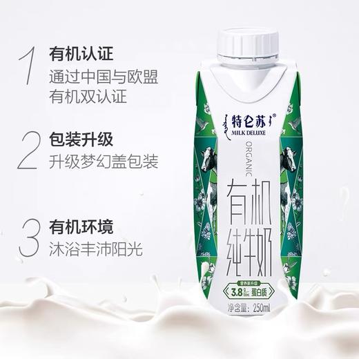 特仑苏有机纯牛奶全脂乳利乐梦幻盖250ml×10包（3.8g乳蛋白） 商品图1