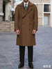 意大利羊绒羊毛驼色双排扣切斯菲尔德大衣 商品缩略图1