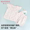 熳洁儿 女童家居服荷叶边可爱休闲梭织短袖短裤套装23203602 商品缩略图1