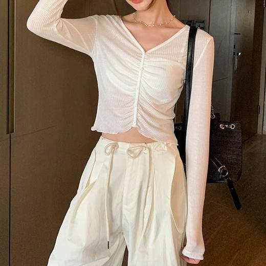 裁缝学苑AS117 V领防晒针织衫纸样打底女装罩衫长袖t恤裁剪衣服图 商品图1