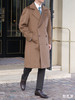 意大利羊绒羊毛驼色双排扣切斯菲尔德大衣 商品缩略图10