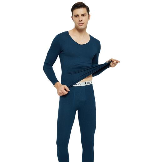 【V领磨毛设计❗️轻松贴合肌肤】男士保暖无痕内衣套装加绒秋冬磨毛V领仿阳离子德绒秋衣秋裤恒温父亲节礼物新年礼盒年货礼盒 商品图1