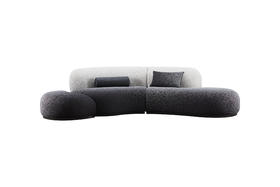 星空弧形组合沙发 | 更多座位组合，皮布面料可选，详询客服