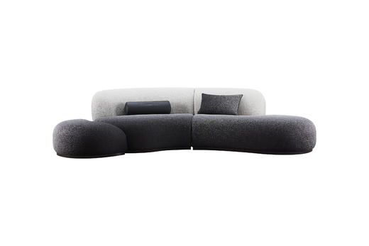 星空弧形组合沙发 | 更多座位组合，皮布面料可选，详询客服 商品图0