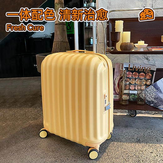 鸿一 极简奶油风行李箱23019 承重200kg+ 360°万向轮，顺滑，省力又静音 商品图1