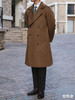意大利羊绒羊毛驼色双排扣切斯菲尔德大衣 商品缩略图3