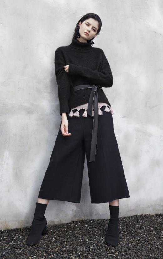  秋冬 女式羊绒呢阔腿裤 SJF17W310N 商品图2