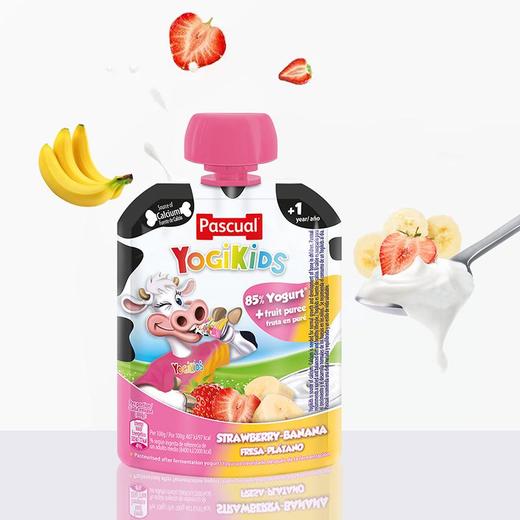 80g帕斯卡儿童酸奶香蕉草莓味 商品图0