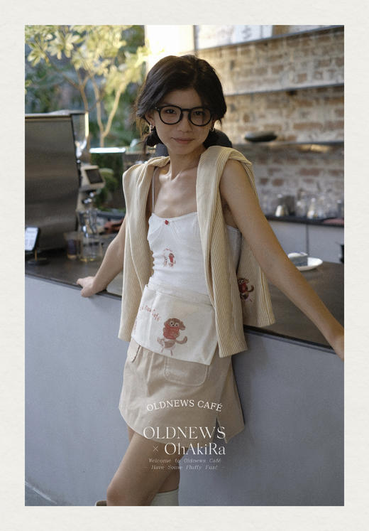 「Oldnews Café」婴儿面料插画印花胸衣式吊带 商品图7