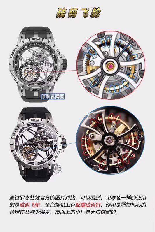JB厂罗杰杜彼王者系列RDDBEX0479复刻表对比正品详细评测