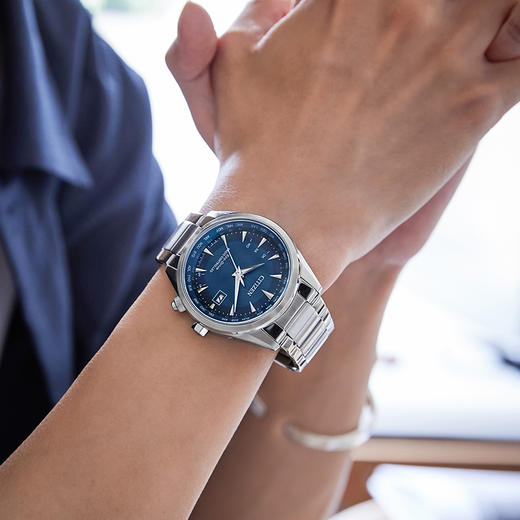 西铁城光动能电波对时商务男表CB0270-87L 商品图6