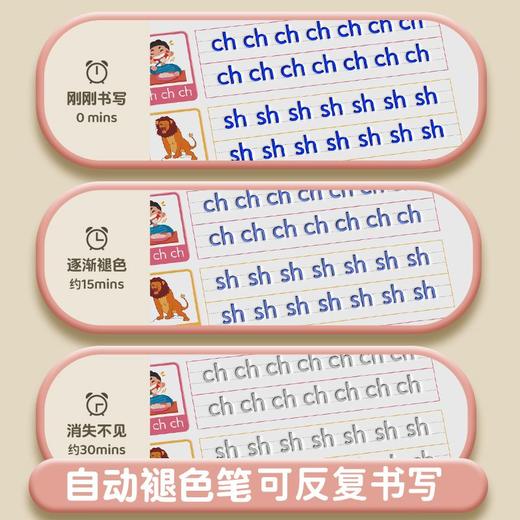 大开本【凹槽练字贴】送褪色笔可以反复写的神奇魔法写字大王幼小启蒙练字帖数字拼音控笔笔画学前300字幼小衔接训练全套入门字帖 商品图3