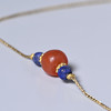 西亚高古爆浆红玛瑙+青金石锁骨链 商品缩略图3