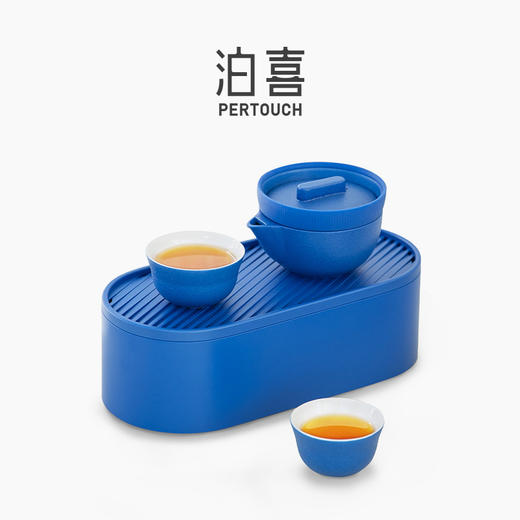 泊喜×小泡蛋旅行功夫茶具便携式快客杯套装泡茶家用客厅日式陶瓷 商品图0