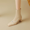 优雅百搭，方头短靴WC-M7355 商品缩略图0