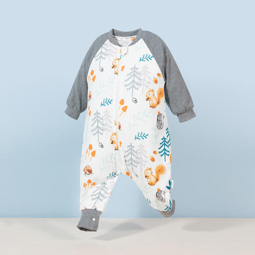 贝贝怡婴儿睡袋春秋季薄款宝宝分腿纯棉儿童防踢被新生儿四季通用233P2553 商品图2