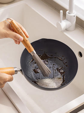 摩登主妇mototo锅刷厨房专用长柄刷锅神器家用清洁刷木柄洗锅刷子