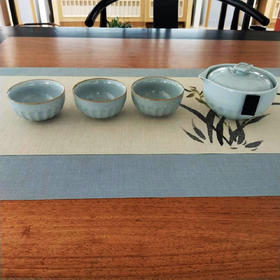 青灰向荣茶具四件套