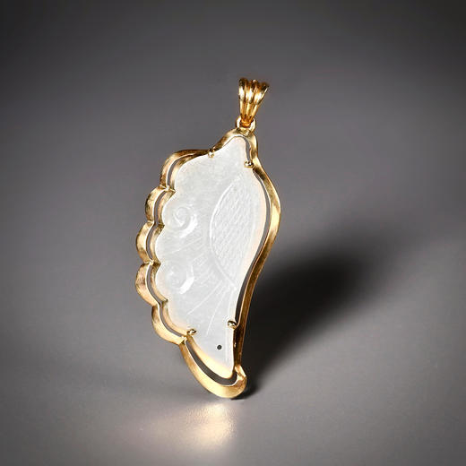 清代和田白玉“天降福瑞”项坠 商品图0