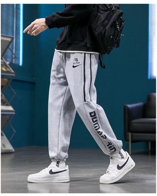 NK2023秋冬新款束脚侧边织带裤情侣同款卫裤 商品图1