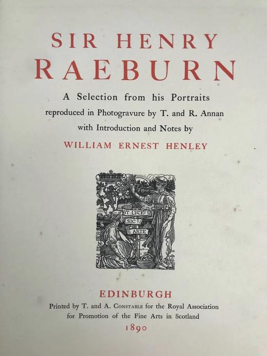 1890年 亨利·雷伯恩肖像画集 14幅插图 漆布精装大16开 商品图2