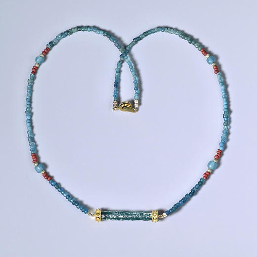 汉代琉璃棒+印度太平洋珠锁骨链 商品图0