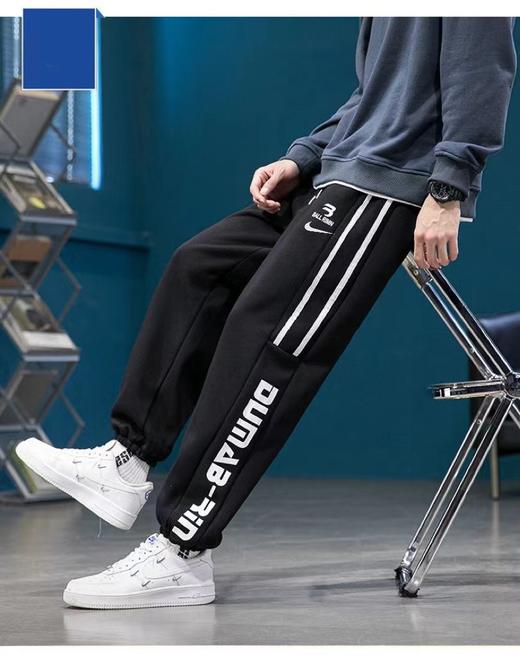 NK2023秋冬新款束脚侧边织带裤情侣同款卫裤 商品图7