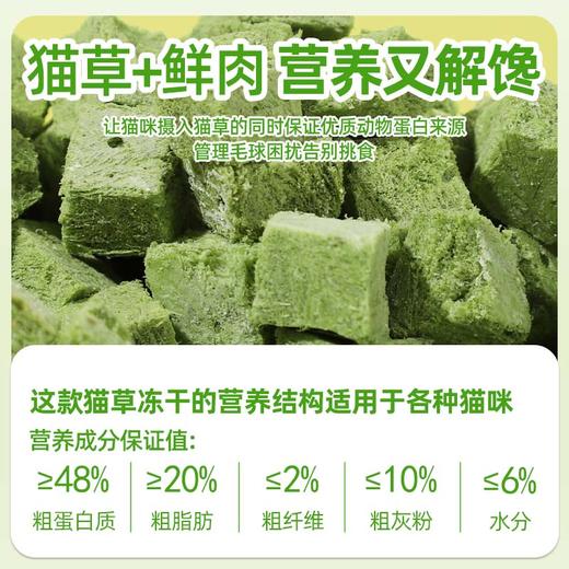 溜达猫冻干猫草粒30g/60g罐装 磨牙洁齿 助排毛球 调节肠胃 专治不爱吃猫草的猫咪 商品图3
