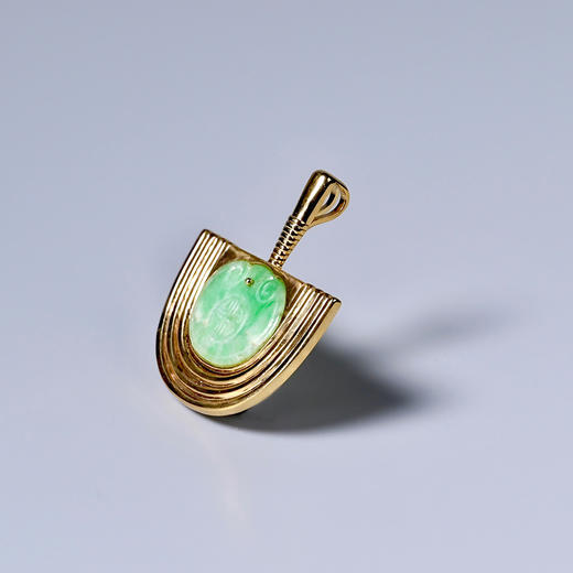 清代翡翠“福运团寿”项坠 商品图2