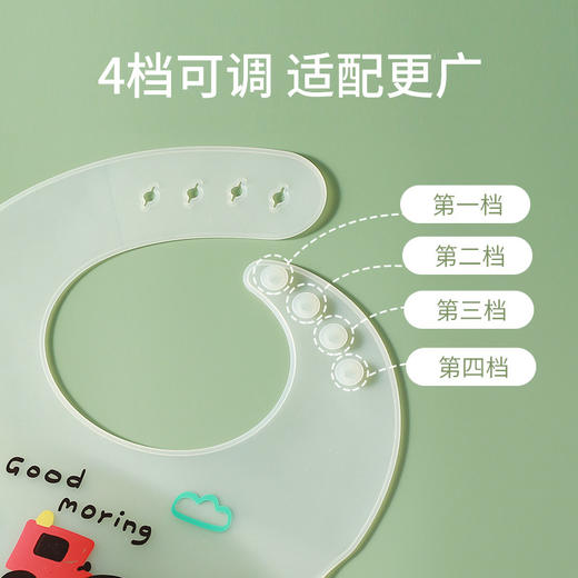 嘟嘟一口，舒适呵护！母婴用品婴儿立体食饭兜儿童硅胶围兜宝宝围嘴防水口水兜免洗。lm-ry 商品图3