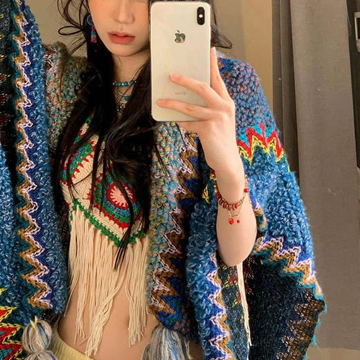 波西米亚风披肩 5款可选 民族风格 保暖舒适 135*105cm 商品图0
