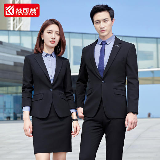 职业装男女西装套装西服外套商务面试正装售楼部销售4s店工作服 商品图1