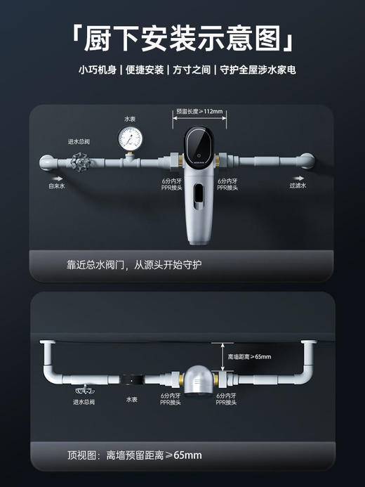 易开得全屋前置过滤器 银龙智能冲洗自来水管道前端净水机过滤器 商品图4