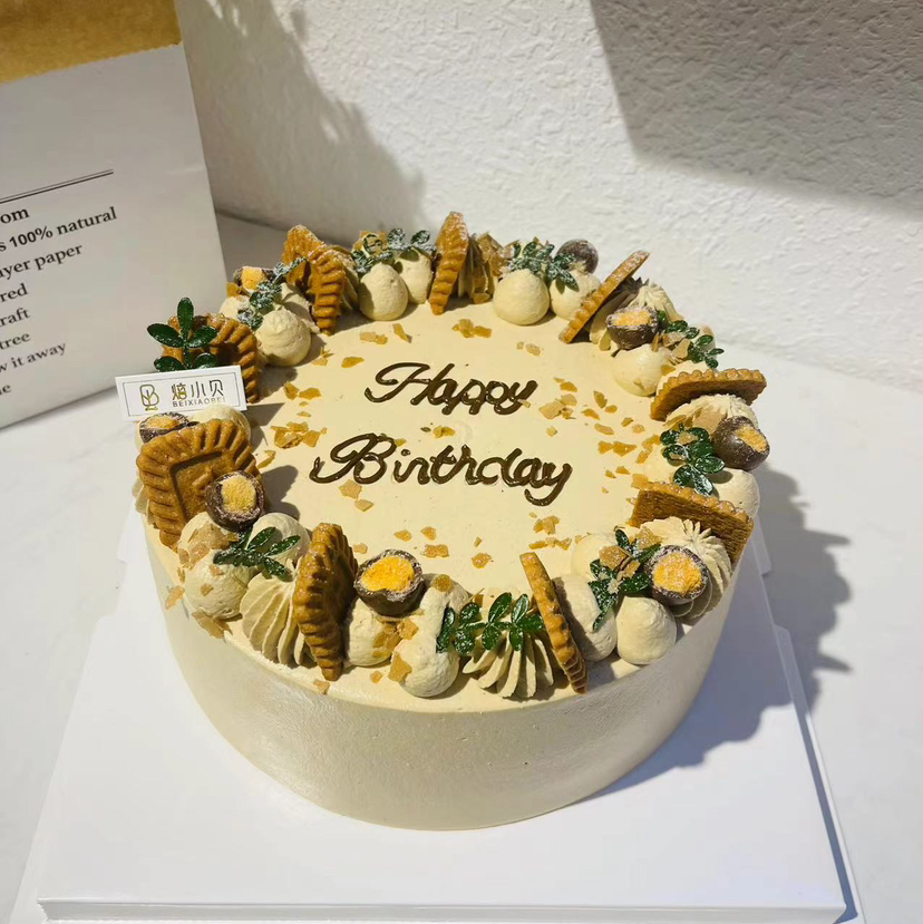 刹那年华（伯爵红茶奶油）——森系简约生日蛋糕