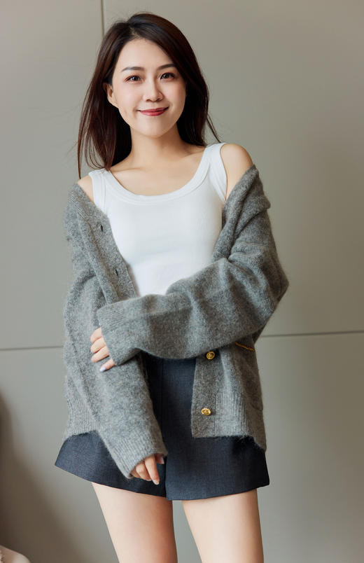 软糯小金链马海毛开衫 商品图1