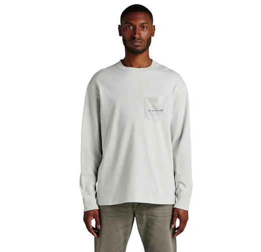 C0@CH 小扣 匹马棉口袋长袖体恤 CX130 商品图5