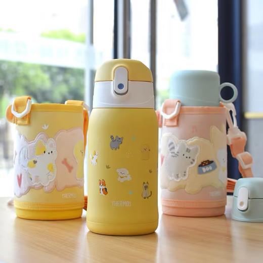 膳魔师THERMOS 儿童保温杯猫狗大作战316食品级两用水杯幼儿园宝宝大容量 商品图3