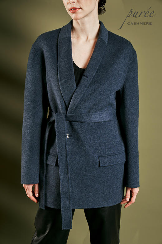 #0901「THE FRENCH BLAZER」85%WOOL 15%CASHMERE 法式窄青果领短大衣 商品图4