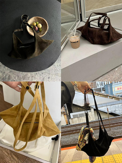 HIDEMI 行囊系列麂皮小号两用包 商品图12