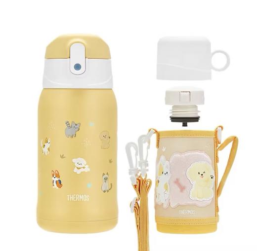 膳魔师THERMOS 儿童保温杯猫狗大作战316食品级两用水杯幼儿园宝宝大容量 商品图0