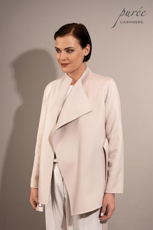 #0517 「SHORT ASYMMETRIC COAT 」 100% CASHMERE   短款不对称设计大衣 商品图1