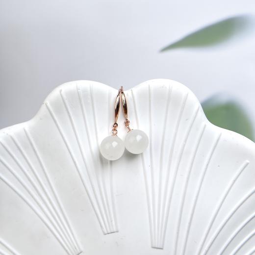 13245-S925和田玉耳坠 商品图0