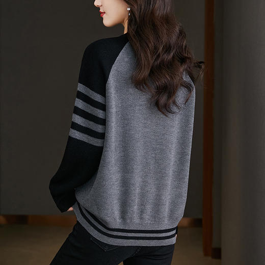 秋装新款，休闲秋季针织衫女长袖上衣宽松外穿毛衣春秋打底衫CC-66-5083 商品图2