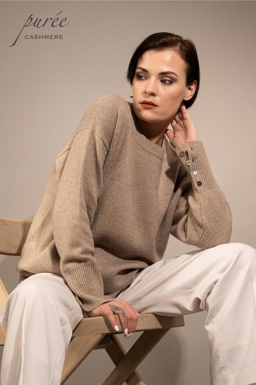 #1966「COLOR BLOCK CREWNECK」100% CASHMERE  圆领套头毛衣 商品图3