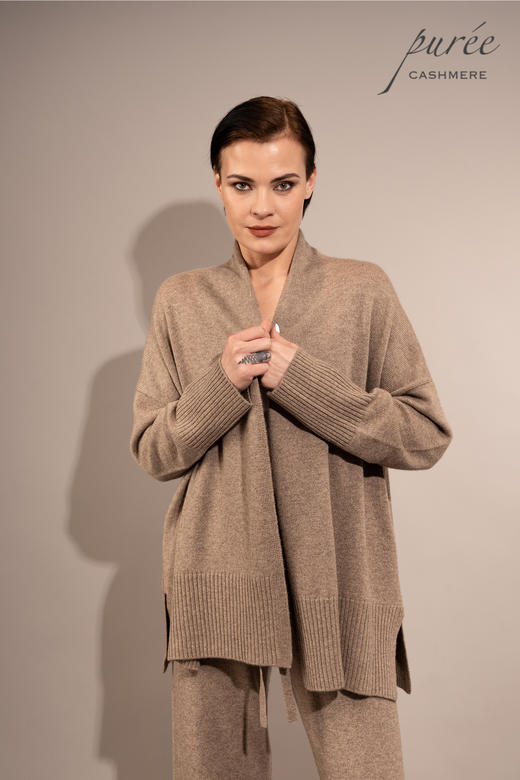 #1963 「GET WRAPPED CARDIGAN」 100% CASHMERE  短睡袍开衫 商品图3