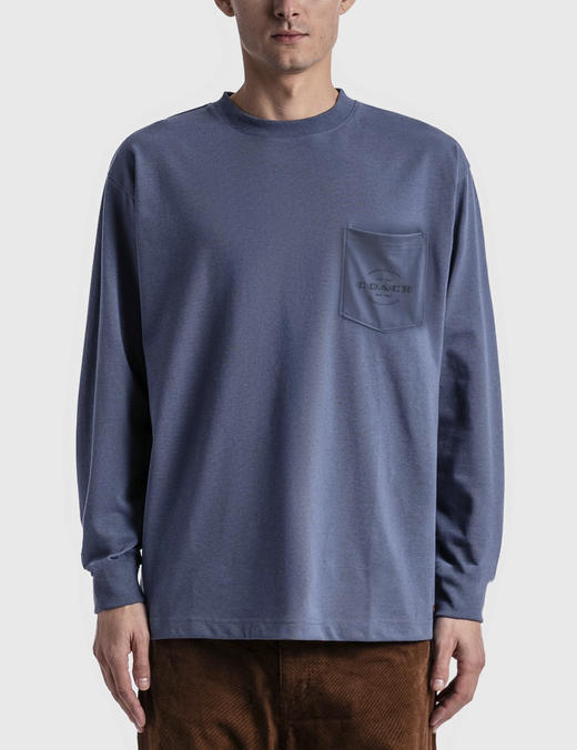 C0@CH 小扣 匹马棉口袋长袖体恤 CX130 商品图3