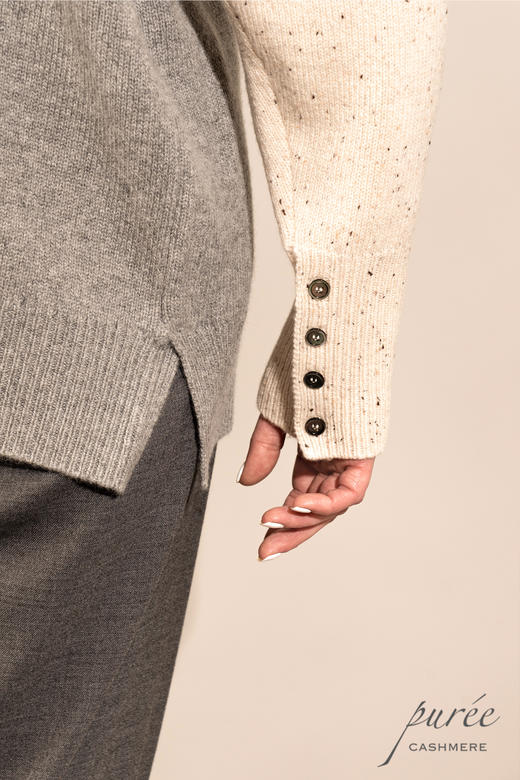 #1966「COLOR BLOCK CREWNECK」100% CASHMERE 三色圆领套头毛衣 商品图5